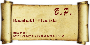 Baumhakl Placida névjegykártya